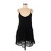 Trafaluc by Zara Casual Dress - A-Line Plunge Sleeveless: Black Print Dresses - Women's Size Medium