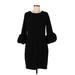 Alexia Admor Casual Dress - Sheath Crew Neck 3/4 sleeves: Black Print Dresses - Women's Size 12