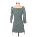 Jessica Simpson Cocktail Dress: Teal Marled Dresses - Women's Size X-Small