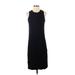 Banana Republic Casual Dress - Sheath Crew Neck Sleeveless: Black Print Dresses - Women's Size Small