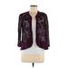 R&M Richards Jacket: Short Purple Floral Jackets & Outerwear - Women's Size 6