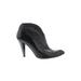 Stuart Weitzman Ankle Boots: Slip-on Stilleto Cocktail Party Black Print Shoes - Women's Size 8 - Almond Toe