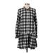 Gap Casual Dress - Shirtdress: Black Plaid Dresses - Women's Size Small