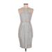 Sachin + Babi Casual Dress - Sheath High Neck Sleeveless: Silver Dresses - Women's Size 6