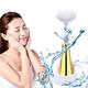 Facial Cleansing Brush Electric Facial Exfoliating Massage Brush, Face Exfoliator Battery Type Facial Cleansing Brush,IPX5 Waterproof for Deep Cleaning, Removing Blackhead, Face Massaging (Gold)