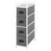 Narrow Dresser Storage Tower with 4 Drawers