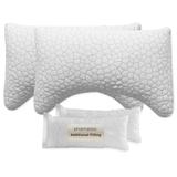 Memory Foam Pillows - Side Sleeper Pillow - Curved Pillow - Arched - Neck Pillow for Pain Relief - Queen Bed Pillow 2 Pack
