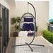 Modern Outdoor Wicker Patio Swing Hanging Egg Chair w/Cushion & Stand