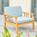 Wooden Outdoor Sofa Chair with Cushion On-Site
