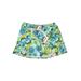 A-Line Skirt Mini Sports Casual A-Line Skirt Mini: Green Print Bottoms - Women's Size 2X