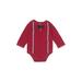 First Impressions Long Sleeve Onesie: Burgundy Bottoms - Size 6-9 Month