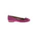 Lands' End Flats: Purple Solid Shoes - Women's Size 7 1/2 - Round Toe