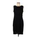 Apt. 9 Casual Dress - Party Crew Neck Sleeveless: Black Print Dresses - Women's Size 10