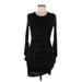 Lucy In The Sky Casual Dress - Sweater Dress: Black Stars Dresses - Women's Size Medium