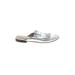 Kaanas Flats: Silver Shoes - Women's Size 8 - Open Toe
