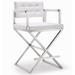 Enzo Decor Counter & Bar Stool Leather/Metal/Faux leather in White/Yellow/Brown | 38 H x 21 W x 22 D in | Wayfair Enzo-Vot-K3668