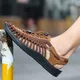 Chaussures d'été de marque pour hommes sandales tissées à la main confortables respirantes