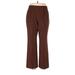 Worthington Casual Pants - High Rise: Brown Bottoms - Women's Size 16 Petite