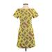 Plenty By Tracy Reese Casual Dress - Sheath Crew Neck Short sleeves: Yellow Dresses - Women's Size 4