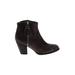 Stuart Weitzman Ankle Boots: Brown Solid Shoes - Women's Size 8 - Almond Toe