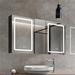 Orren Ellis 50X30 Inch LED Bathroom Medicine Cabinet Surface Mount Double Door Lighted Medicine Cabinet, Glass | 30 H x 50 W x 6 D in | Wayfair