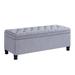 Alcott Hill® Briuna Upholstered Flip Top Storage Bench Linen/Wood in Gray/Brown | 18.01 H x 45.01 W x 18.01 D in | Wayfair