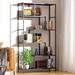 17 Stories Brzozowski 73.34" H x 39.37" W Metal Geometric Bookcase Metal in Black | 73.34 H x 39.37 W x 13 D in | Wayfair