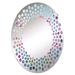 East Urban Home Elegant Geraniums Flowers Field I - Polka Dot Wall Mirror-MIR112131-Oval, Crystal | 29.5 H x 19.6 W x 0.24 D in | Wayfair