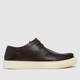 schuh weston apron trainers in dark brown