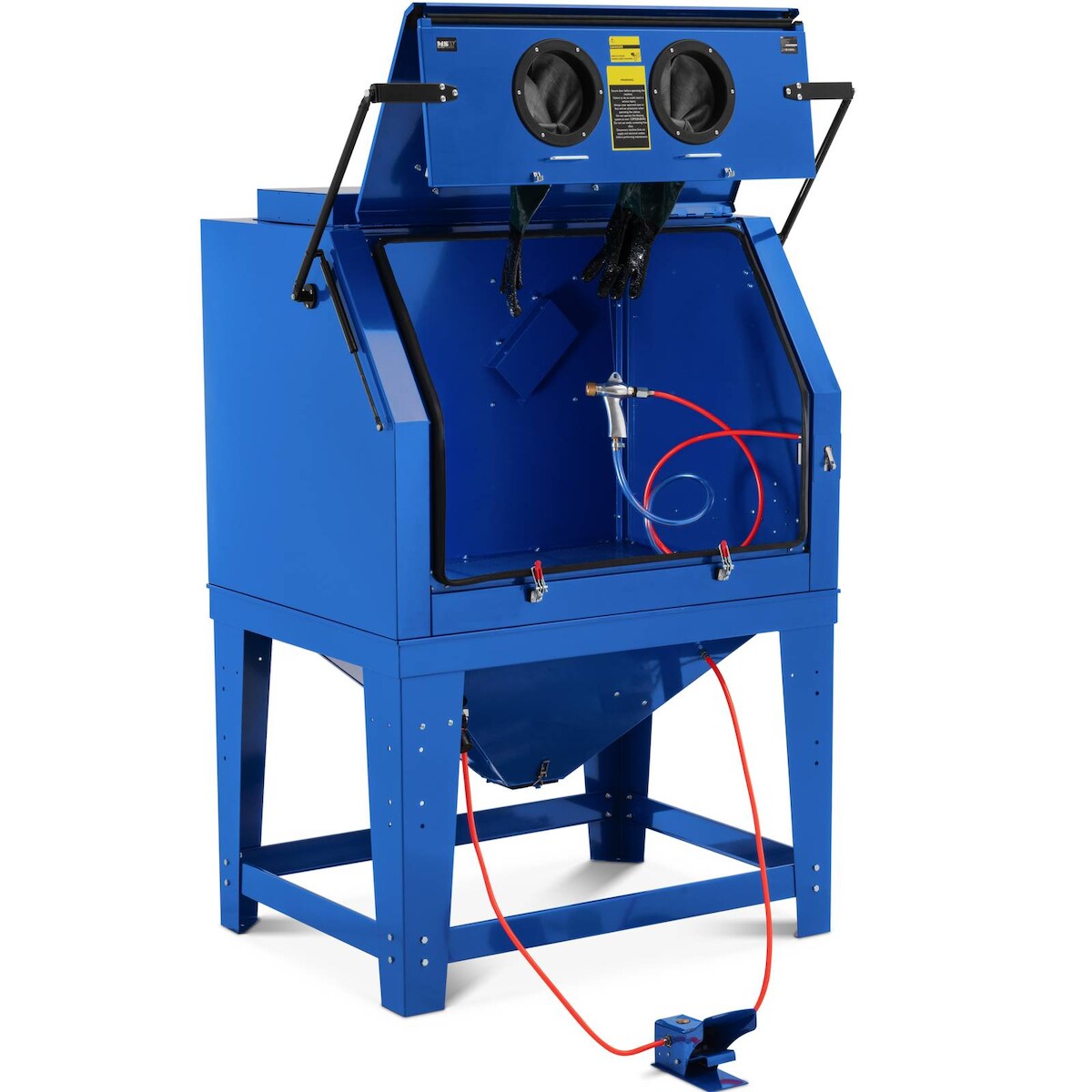 MSW Sandstrahlkabine - 990 L - mit Beleuchtung, Fußpedal Image