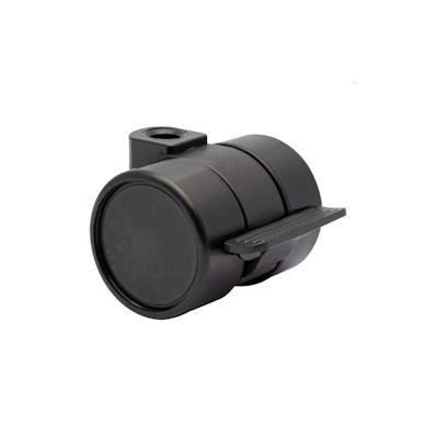 WAGNER Design Möbelrolle/Soft-Lenkrolle LOGO - Ø 38 mm, Bremse, schwarz, Tragkraft 50 kg - DE Ware - 01021201 Image