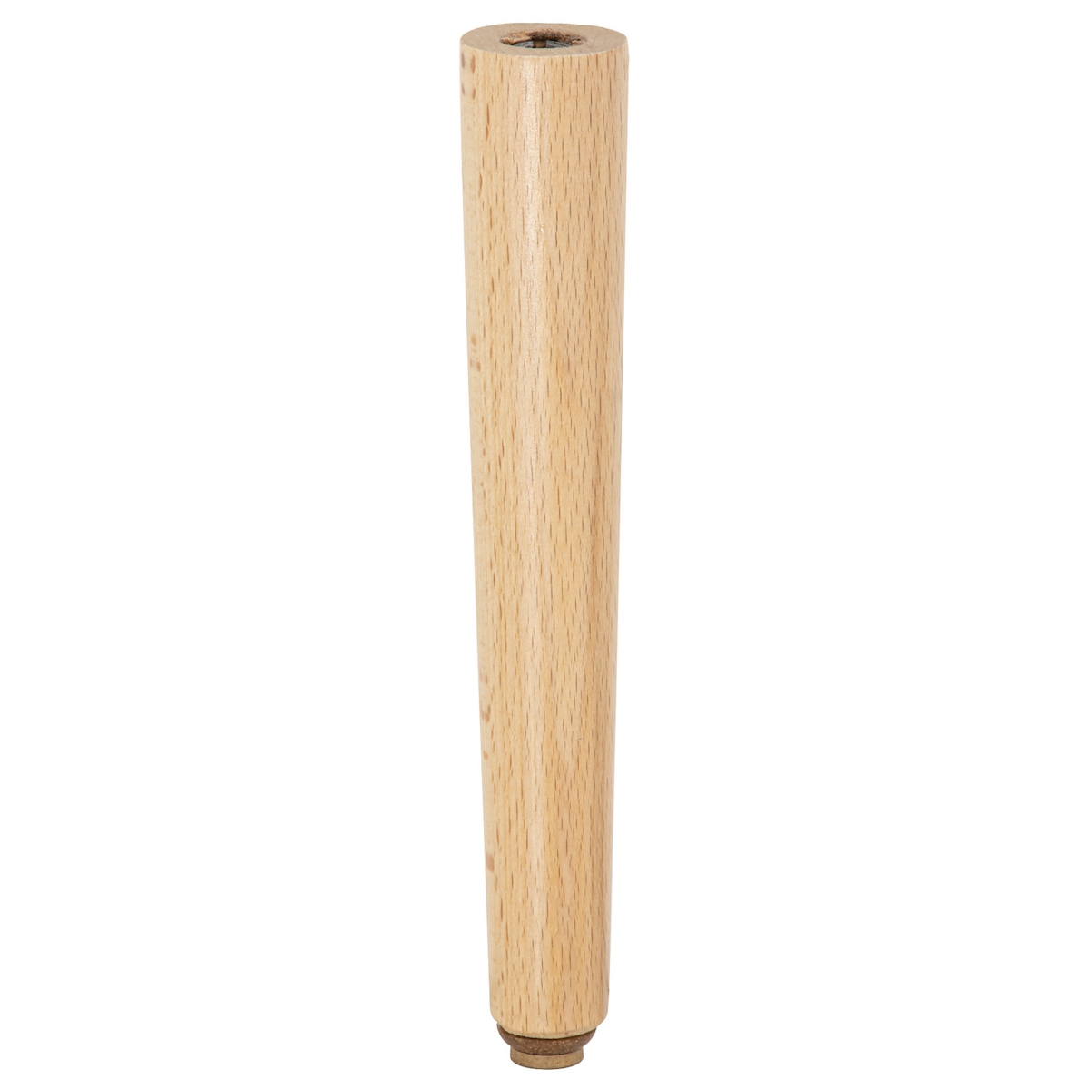 WAGNER Möbelbein BUCHE Holz konisch - Ø 35/25 x 210 mm, natur, QuickClick® Filzgleiter Ø 25 mm, Gewinde Ø 10 mm-12772001 Image