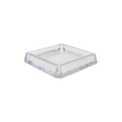 WAGNER Möbeluntersetzer eckig, Vierkant 4tlg. - 40/50 x 40/50 x 11 mm, Abrieb 4 mm, Kunststoff transparent - 15034099 Image