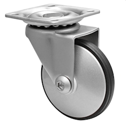 WAGNER Luxus Möbelrolle ALU DESIGN - Softlauffläche, Durchmesser Ø 50 mm, Anschraubplatte, Tragkraft 50 kg - 03135301 Image