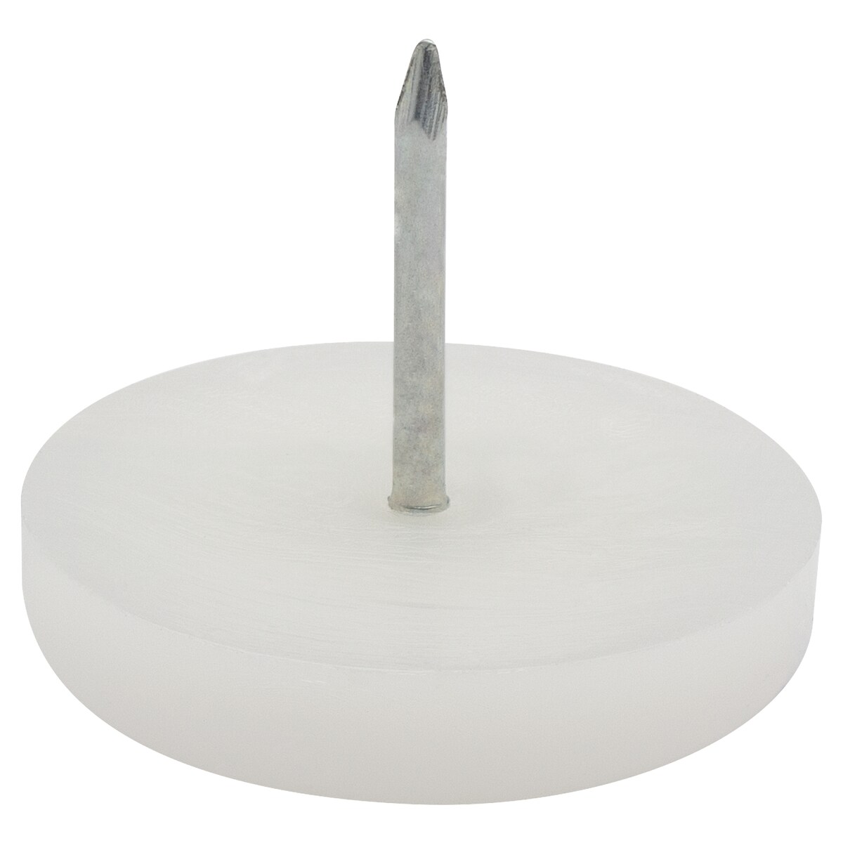 WAGNER Nagelgleiter/Möbelgleiter 4tlg. - Ø 30 x 6/25 mm, Kunststoffgleiter weiß zum Nageln, für robuste Böden - 15092999 Image