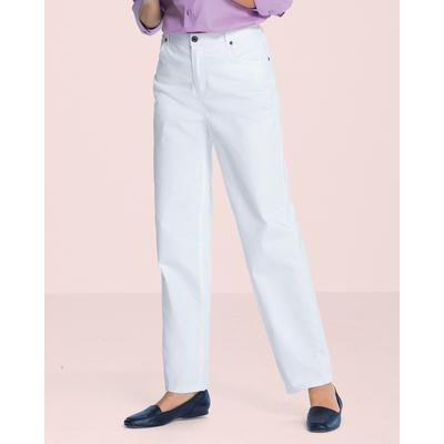 Appleseeds Women's Dreamflex Color Straight-Leg Jeans - White - 16P - Petite