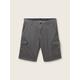 TOM TAILOR Herren Regular Cargoshorts, schwarz, Uni, Gr. 29