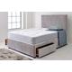 Lisbon Grey Divan Bed And Mattress - Storage Options | Wowcher