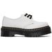 White 1461 Smooth Platform Derbys