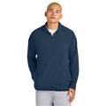 Sport-Tek JST488 Repeat 1/2-Zip Long Sleeve Hooded Jacket in True Navy Blue size 4XL | Polyester/Spandex Blend