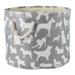 Bone Dry Pet Storage Collection with Soft Rope Handles Medium Round 12x15 Gray Dog Show