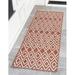 Rugs.com Jill Zarin Outdoor Collection Rug â€“ 2 x 8 Runner Rust Red Flatweave Rug Perfect For Hallways Entryways