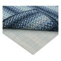 Rug With Rug Pad Lakeland Navy Blue Washable Braided Indoor and Outdoor Rug 4 x 6 Dining Room Bedroom and Living Room Rug