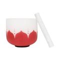 Carevas Singing bowl Mallet Rubber Musical Meditation Office Inch Mallet Rubber BUZHI Meditation Office Decoration Rubber Musical 8 Inch Mallet 8-Inch Decoration C Tone HUIOP C Tone (Red)