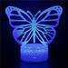 Lloopyting Clearance Lamp for Bedroom Desk Lamp Butterfly Led Night Light Colorful 16 Colors Remote Control 3D Desk Lamp Gift Room Decor Home Decor White 23*15*5cm