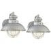 John Timberland Fordham 8 1/2 High Galvanized LED Wall Sconce Set of 2