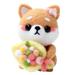 Tssuoun Handmade Pets Toy Doll Wool Felt Needle Poked Kitting DIY Cute Animal Doll Flower Dog