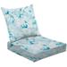 2-Piece Deep Seating Cushion Set Abstract seamless pattern Marble colorful art texture Modern Outdoor Chair Solid Rectangle Patio Cushion Set