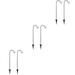 6 Pcs Street Lights Outdoor Heavy Duty Clothes Rack Fence Hook Solar Coat Hanger Iron