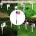 Holloyiver Solar Lights Outdoor Outdoor Led Pathway Landscape Solar Lights Solar Powered Garden Lights American Flag Shaped Decor Stake Lights for Yard Patio Walkway Pathway